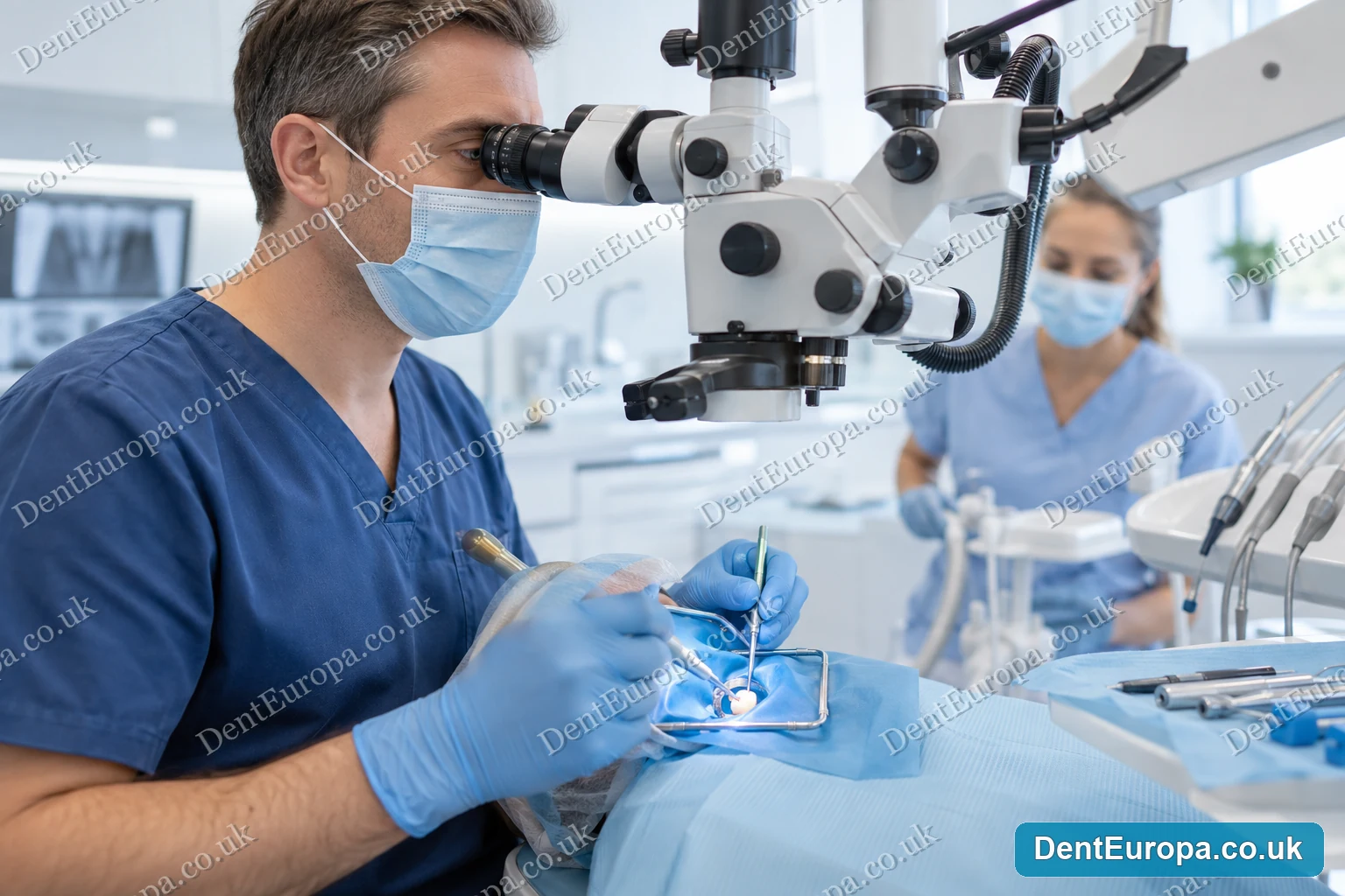 Root canal treatment with a dental microscope at DentEuropa in Hounslow