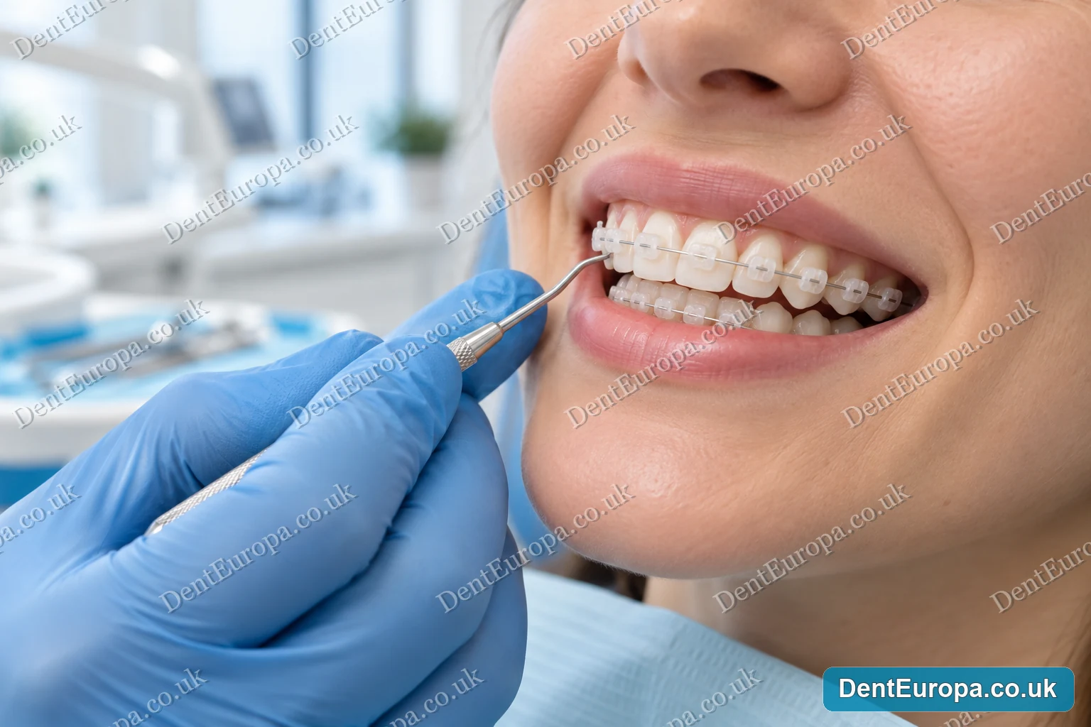 Ceramic orthodontic braces treatment at DentEuropa in Hounslow